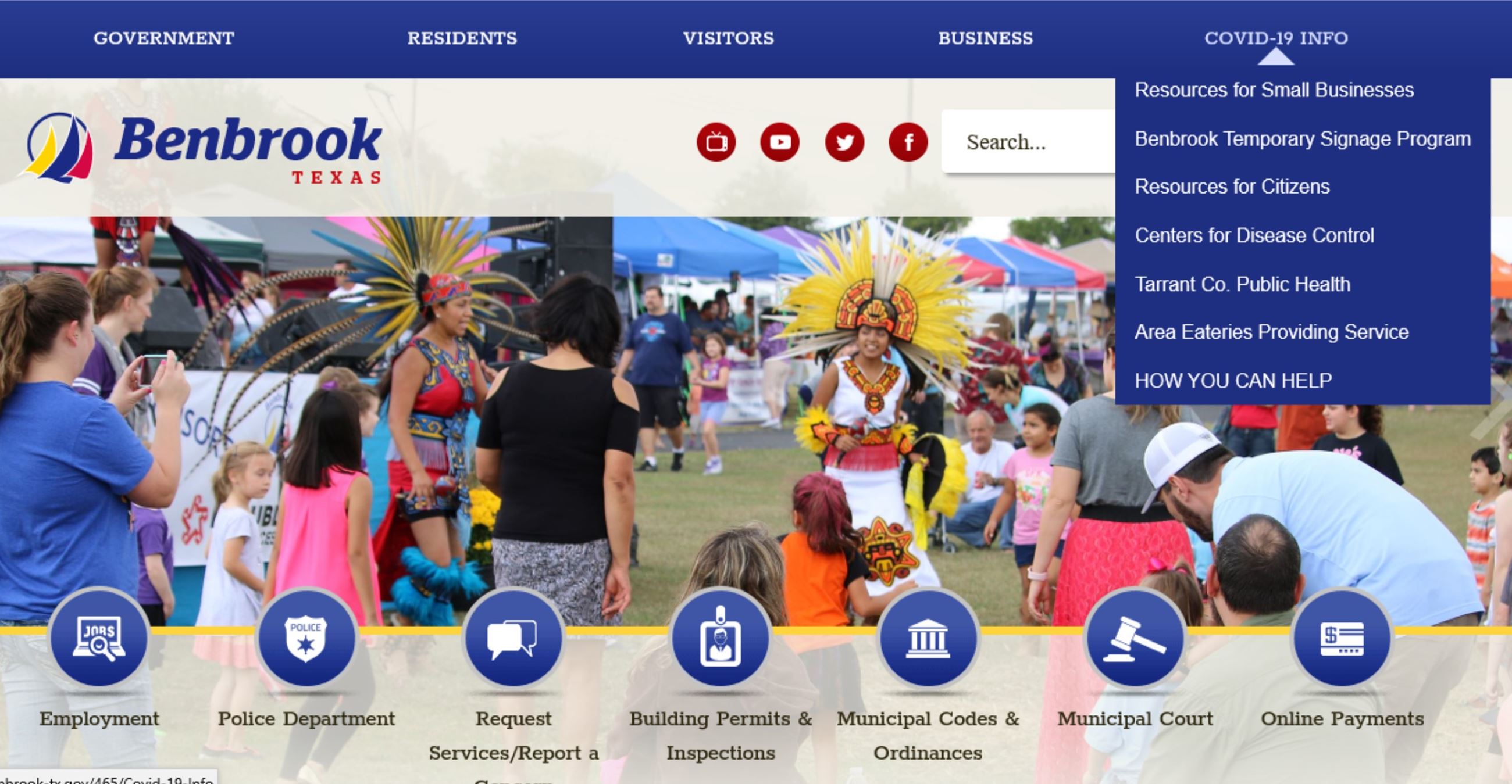 Covid Web Menu Graphic